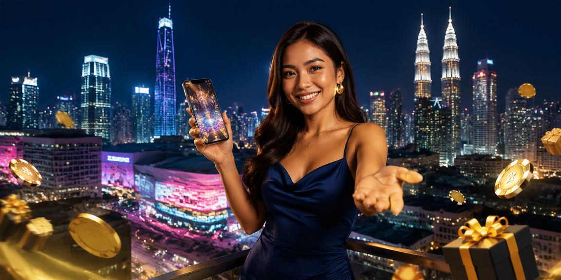 Pengguna Malaysia bermain kasino dalam talian di Kuala Lumpur melalui telefon pintar