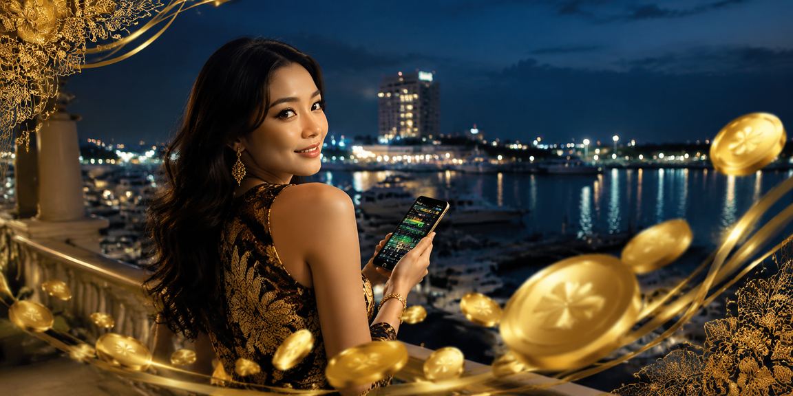 Pengguna Malaysia log masuk ke platform kasino mudah alih myrspin dengan latar belakang batik tempatan